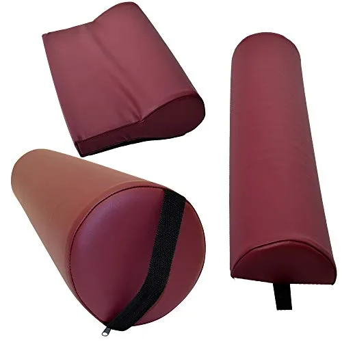 Promafit Massagezubehör Set 3 - Vollrolle, Halbrolle & Nackenkissen - Praktisches Set für die Massageliege: 1x Vollrolle, 1x Halbrolle, 1x Nackenkissen. Hergestellt aus hochwertigem Feinzellschaumstoff, angenehm weich und pflegeleicht. Ideal für professionelle Anwendungen.