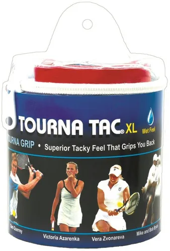 Overgrip Tourna Tac 30er Pack, Rosa - Unisex Tennis Zubehör - Tennis-Zubehör mit 30 Overgrips in robuster Vinyltasche, ideal für die Organisation und den Schutz Ihrer Griffe während des Spiels.