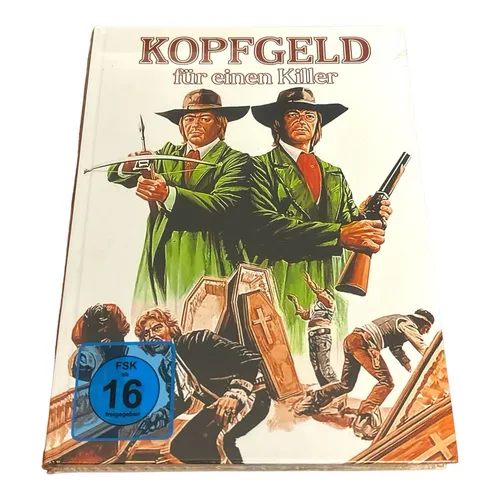 Kopfgeld für einen Killer Limited Mediabook Cover C (2 Blu-ray) NEU/OVP - Limitierte Auflage des Films 'Kopfgeld für einen Killer' auf 2 Blu-ray Discs. Enthält italienischen Trailer und Bildergalerie. Ideal für Sammler und Filmfans, die besondere Editionen schätzen.