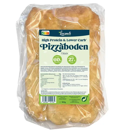 High Protein & Lower Carb Pizzaboden vorgebacken von Locawo