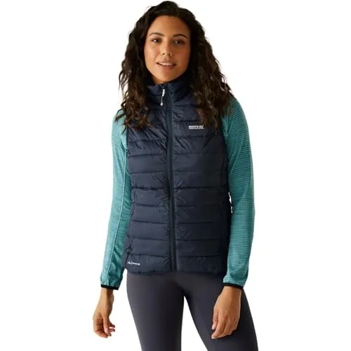 Regatta Damen Steppweste Marizion Baffle, Dunkelblau, Größe 46 - Leichte und wasserabweisende Damenweste mit seitlichen Reißverschlusstaschen und durchgehendem Reißverschluss. Ideal für Outdoor-Aktivitäten, bietet angenehme Wärme ohne Echtdaunen.