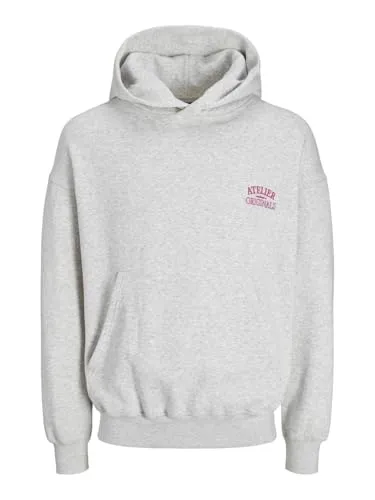 JACK & JONES JORSANTORINI Graphic Sweat Hood SN - Kapuzenpullover für Herren von JACK & JONES, stylisches Grafikdesign und angenehmer Tragekomfort für lässige Looks.
