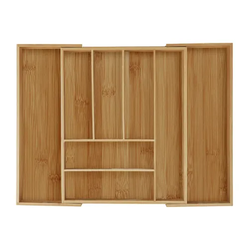 Besteckkasten Besteckschublade Besteckorganizer Cutlery Tray 8 Fächer natur