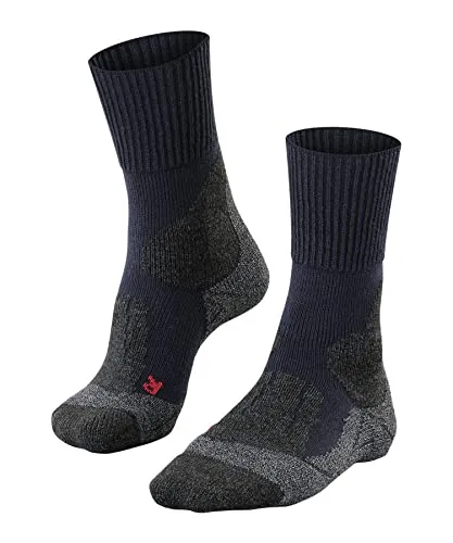 Falke Trekkingsocke TK1 - Merinowolle für Bergtouren, marineblau, Herren, Größe 39-41 - Sportsocken mit extra starker Polsterung und Merinowoll-Mix, bieten maximalen Schutz und Wärmeisolation für anspruchsvolle Bergtouren bei jedem Wetter.