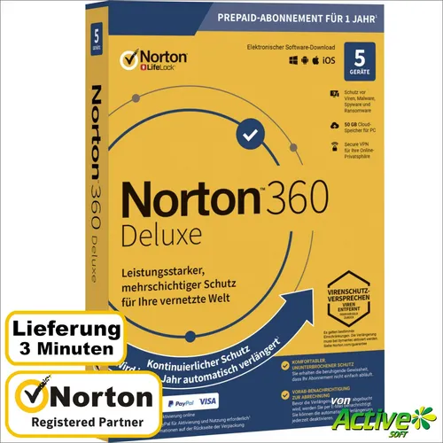 NORTON 360 Deluxe 2025 für 5 Geräte