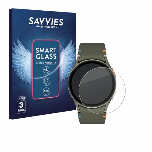 3x Savvies Schutzglas für Samsung Galaxy Watch 6 / 7 / 8 (40 mm) Panzer Folie