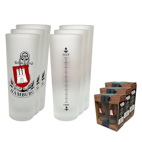 3forCologne Schnapsgläser 6,5cl | 6er Set mit Hamburg Anker | Originelle Geschenkidee - Entdecke die kreativen Schnapsgläser von 3 FOR COLOGNE! Dieses 6er Set mit Hamburger Anker-Design ist perfekt für Partys und als Geschenk. Hergestellt in Deutschland, spülmaschinenfest und ideal für Tequila, Vodka und mehr.