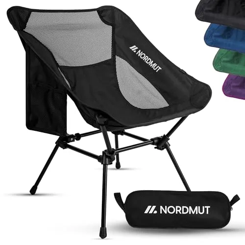 Nordmut Campingstuhl ultraleicht – klappbar & tragbar, 1,1 kg Aluminium