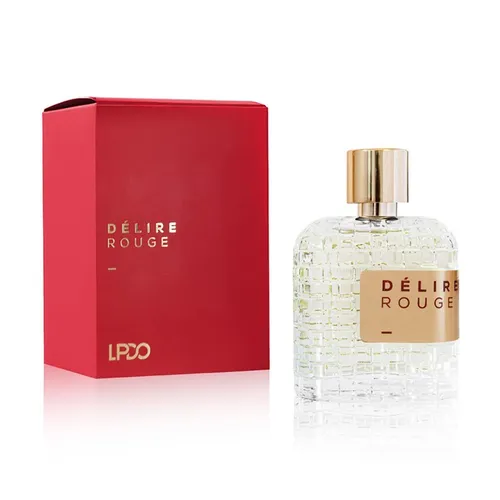 Lpdo Délire Rouge Edpi - 100 ml Eau de Parfum - Eau de Parfum für Damen mit intensivem, langanhaltendem Duft und dermatologisch getesteter Formel. Die elegante Flasche ist ein echtes Designobjekt und ideal als Geschenk für Duftliebhaber.