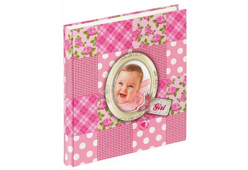 Walther Design Fotoalbum Baby Fotoalbum PATCHWORK GIRL - 30,5 x 28 cm Mädchen