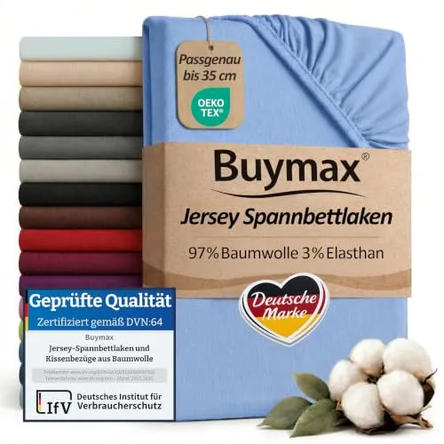 Buymax Wasserbett Spannbettlaken Stretch 180x200-200x220 cm in blau von Buymax
