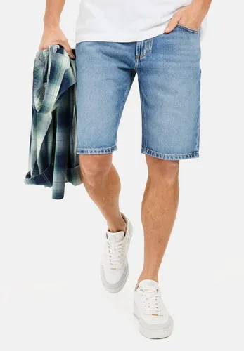 camel active Herren 5-Pocket Denim Shorts Blau - Herren-Shorts aus 100% Baumwolle im klassischen 5-Pocket-Design mit Stone-Wash-Effekt für eine authentische Optik. Ideal für lässige Sommerlooks.