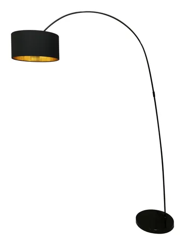 SalesFever Bogenlampe mit Stoffschirm in gold von SalesFever