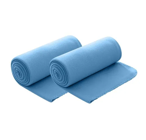 Wohndecke Polar-Fleece, wometo, OEKO-TEX®, 2 Fleecedecken mit Kettel-Rand & Anti-Pilling