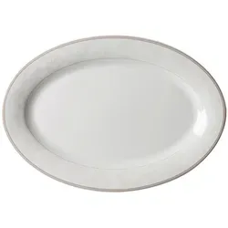 Ritzenhoff Breker Servierplatte Isabella, Beige, 32x21 cm - Elegante Keramik Servierplatte mit zeitlosen Ornamenten, ideal für stilvolle Tischkultur und unkomplizierte Reinigung in der Spülmaschine.