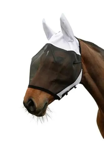 Covalliero Fliegenschutzmaske Superfly mit Ohrenschutz, Größe:Cob