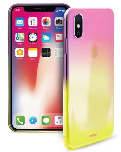 Puro Hologram Cover Case Schutz-Hülle Klar Farb-Verlauf für Apple iPhone X / Xs