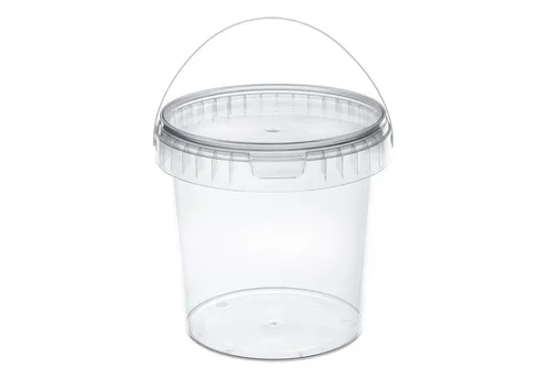 Garronda Putzeimer Eimer mit Deckel Transparent GD-0072, 100-tlg. Set - Putzeimer für vielseitige Aufbewahrung von Lebensmitteln und Chemikalien, lebensmittelecht und auslaufsicher – ideal für Küche, Garage oder Gastronomie.