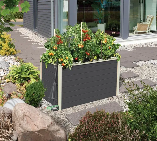 Karibu Hochbeet Pflanzkasten terragrau 650x980x640 mm von Karibu