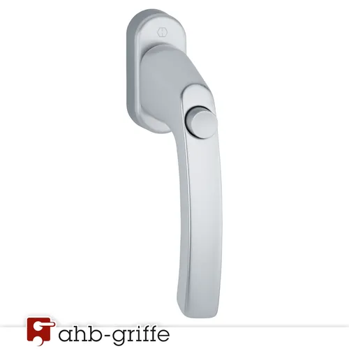 Hoppe Fenstergriff Liege Druckknopf Alu natur Rasterung oval 37 mm 0540SV/U26 F1