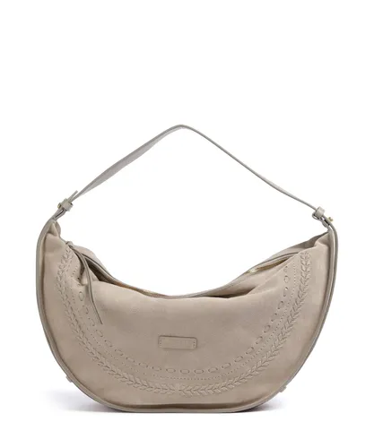 Marc O'Polo Aayda Beuteltasche - Damen in Grau - Elegante Beuteltasche aus aufgerautem Kalbsleder in earthy taupe. Ideal für den täglichen Gebrauch und verbindet Stil mit Funktionalität.