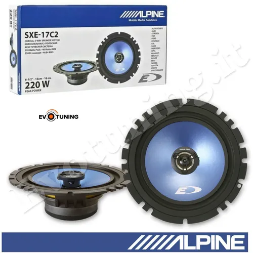 ALPINE SXE-17C2 Koaxial-2-Wege-Lautsprecher 40W