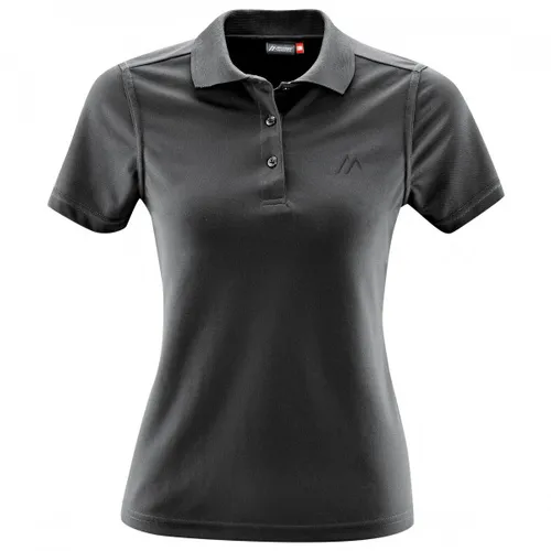 Maier Sports Ulrike Polo Shirt für Damen in Schwarz (M10900) - Das leichte Piqué-Funktionspolo für Damen kombiniert Stil und Komfort. Mit innovativer Technologie trocknet es schnell und sorgt für ein angenehmes Tragegefühl – ideal für Freizeit und Wandern.