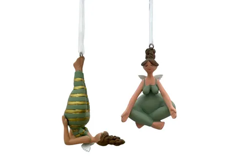 Gall&Zick Dekohänger Yoga Engel in grün von Gall&Zick