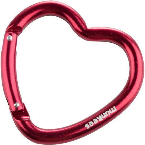 Munkees Herz Karabiner (Größe 6.2cm, rot)