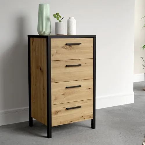 FORTE KIRIKUS Schmale Kommode 50 60 in braun von Forte