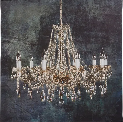 Home affaire Leinwandbild Kronleuchter, Bar & Lounges, Innenarchitektur, Kunst, Könige, Königinnen, Premium-Leinwandstoff, Handarbeit aus Deutschland