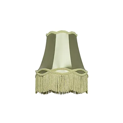 QAZQA Retro Textil Stofflampenschirm grün 30 cm in grün von QAZQA