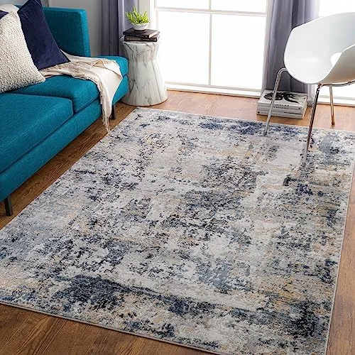 Livabliss Kurzflorteppich Grau 200x275 cm - Moderne Teppiche in abstraktem Design, Oeko-Tex® Standard 100 zertifiziert, ideal für stark frequentierte Innenräume und pflegeleicht – bringt Charakter in Ihr Zuhause.