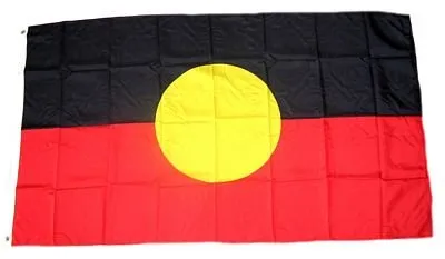 Fahne/Flagge Australien Aborigines NEU 90 x 150 cm in schwarz von FahnenMax