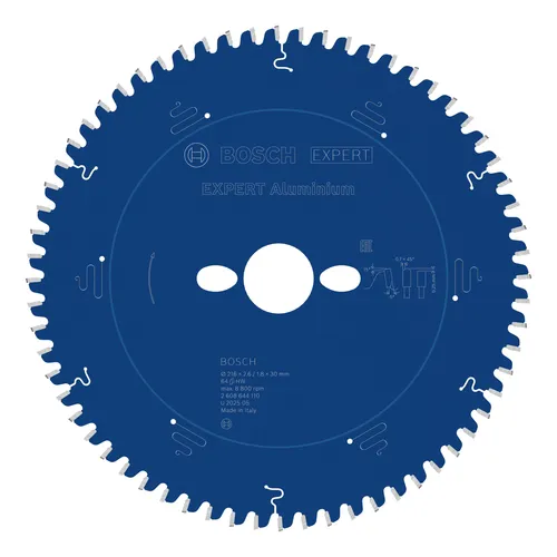 Bosch Kreissägeblatt Expert for Aluminium - 216 x 30mm, 64 Zähne, optimale Schnittleistung mit langlebigen Microteq-Zähnen und reduzierter Vibration