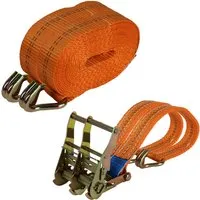 TRUTZHOLM 2x Profi Ratschen Spanngurt 2 Teilig 6m 2t  2000kg TÜV GS Orange