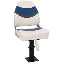 vidaXL Höhenverstellbarer Bootssitz mit 360° Drehfunktion - Ideal für Angeln oder Sonnenbaden: Dieser robuste Bootssitz mit Alu-Rahmen bietet hohen Komfort und ist höhenverstellbar. Die klappbare Rückenlehne sorgt für platzsparende Aufbewahrung.