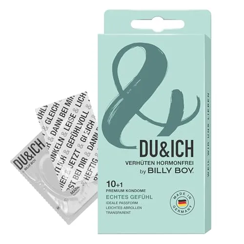 DU&ICH by Billy Boy Kondome | Premium Kondome aus Naturkautschuklatex | Echtes Gefühl | 11 Stück