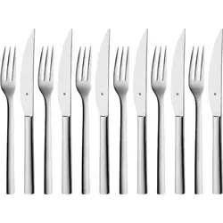 WMF Steakbesteck Nuova 12-tlg. für 6 Personen - Hochwertiges Edelstahl-Design, ideal für Steakliebhaber und perfekte Dinner-Events