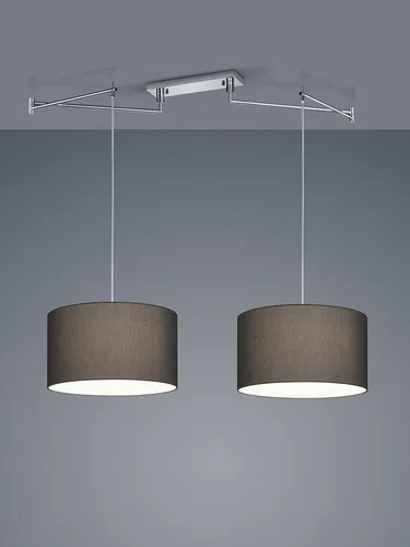 Helestra Certo Pendelleuchte 2-flammig, anthrazit, rund von Helestra