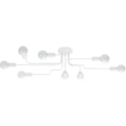 Sollux SL.1444 Kronleuchter VECTOR 8 weiß - Lampen - Stilvoller Kronleuchter im Loft-Design mit 8 Lichtpunkten, austauschbaren LED-Birnen und minimalistischer Eleganz für jedes moderne Interieur.