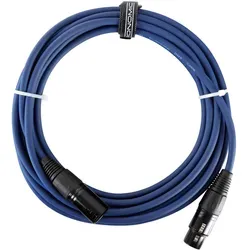 Pronomic Stage DMX3-5 DMX-Kabel 5m blau mit Goldkontakten