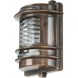 Licht-Erlebnisse Außenwandleuchte Messing Glas massiv rostfrei - Hochwertige Außenlampe aus massivem Messing mit IP64 Schutz, ideal für Garten und Balkon. Gestalten Sie Ihr Licht individuell mit wählbaren LED-Leuchtmitteln.