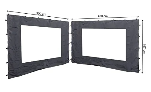 Produktbild QUICK STAR 2 Seitenteile mit PE Fenster für Rank Pavillon 3x4m