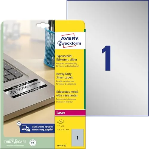 Drucker- & Kopierpapier Silber von Avery Zweckform