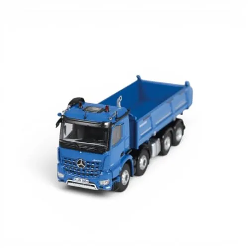Mercedes Benz Arocs 8x4 Meiller Kipper Blau Modell von NZG 1:50