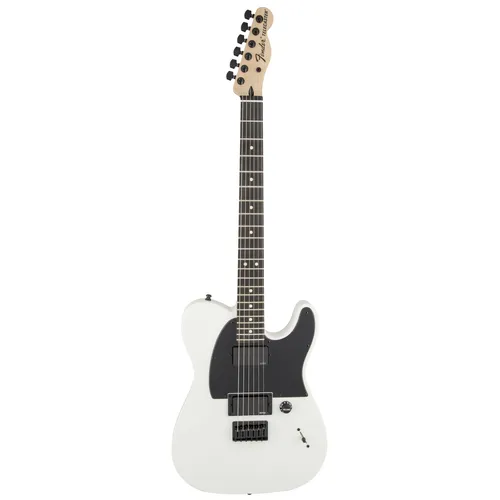 Fender Jim Root Telecaster Flat White - Signature Telecaster mit Mahagoni Body und Ebenholz Griffbrett, ausgestattet mit EMG Pickups für kraftvollen Sound, ideal für Rock und Metal. Inklusive Koffer.