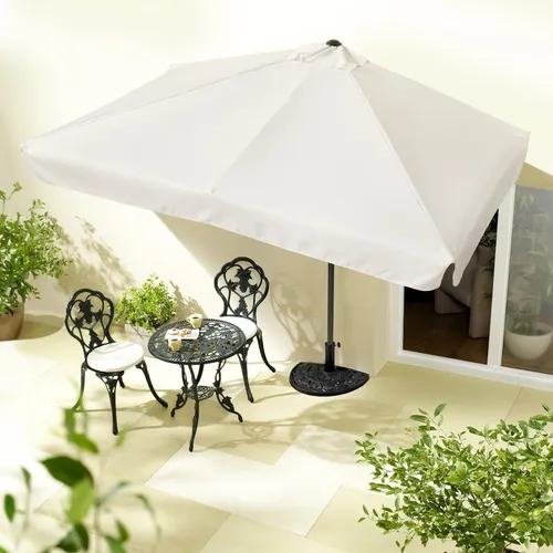 Rechteckiger Wandsonnenschirm 228 x 255 cm mit UV 50+ Schutz