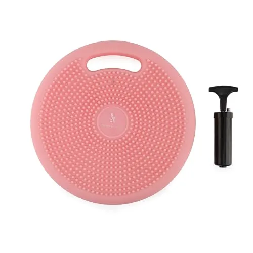 BK 2.0 Balance Cushion Pink – Orthopädisches Gleichgewichtskissen für gesunde Körperhaltung – Ergonomisches Sitzkissen fürs Büro, Home Office & Schule – Balance Trainer inkl. Luftpumpe – 33 cm