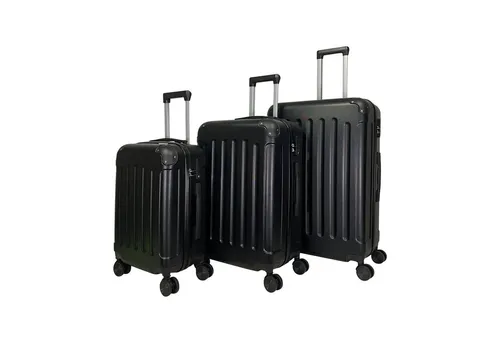 MY TRAVEL BAG Hartschalen-Koffer Set (3er Set, Schwarz) - Robuste Hartschale mit flexibler Struktur für optimalen Schutz, 360° Rollen für müheloses Manövrieren und integriertes Zahlenschloss für sichere Aufbewahrung Ihrer Gegenstände.